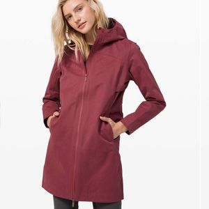 Women's Burgundy Hooded Jacket